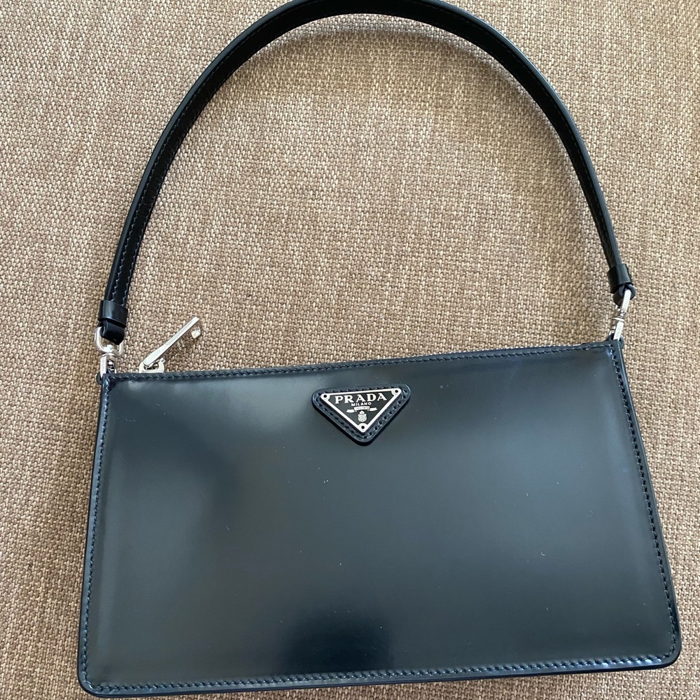 Prada Brushed Leather Hobo Bag